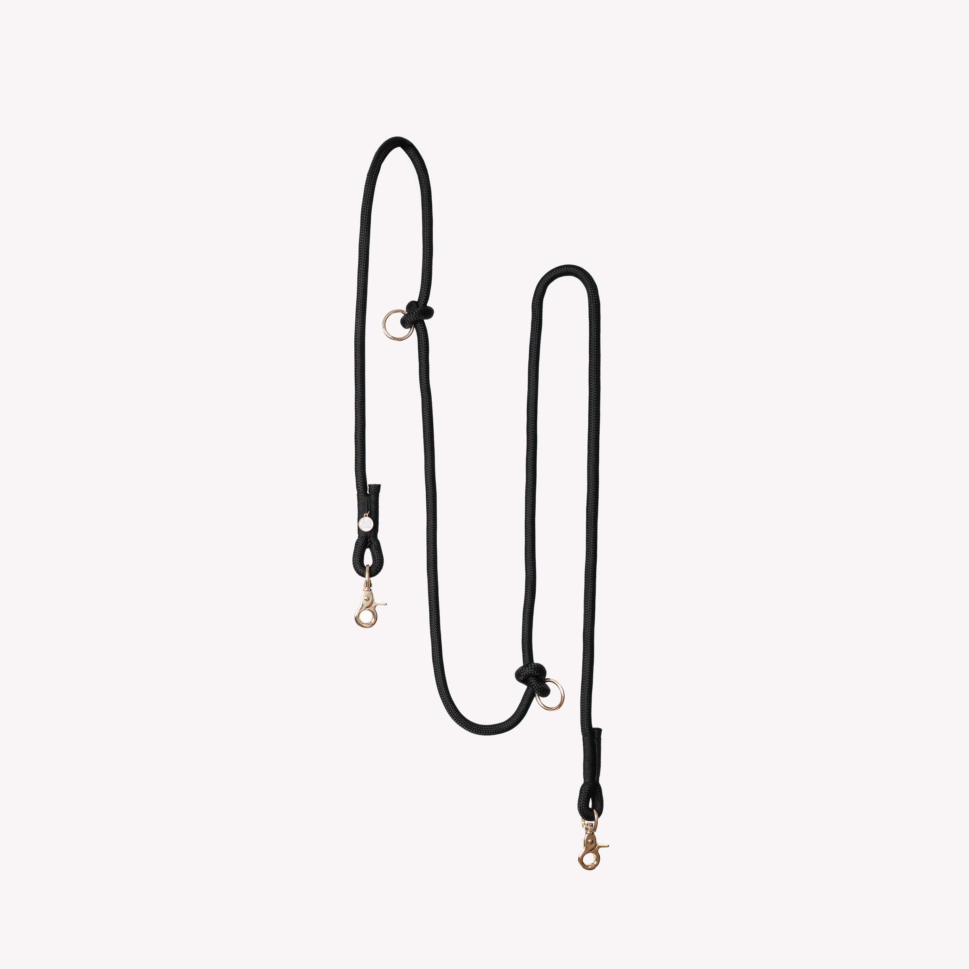 'Black' - Hands Free Braided Leash