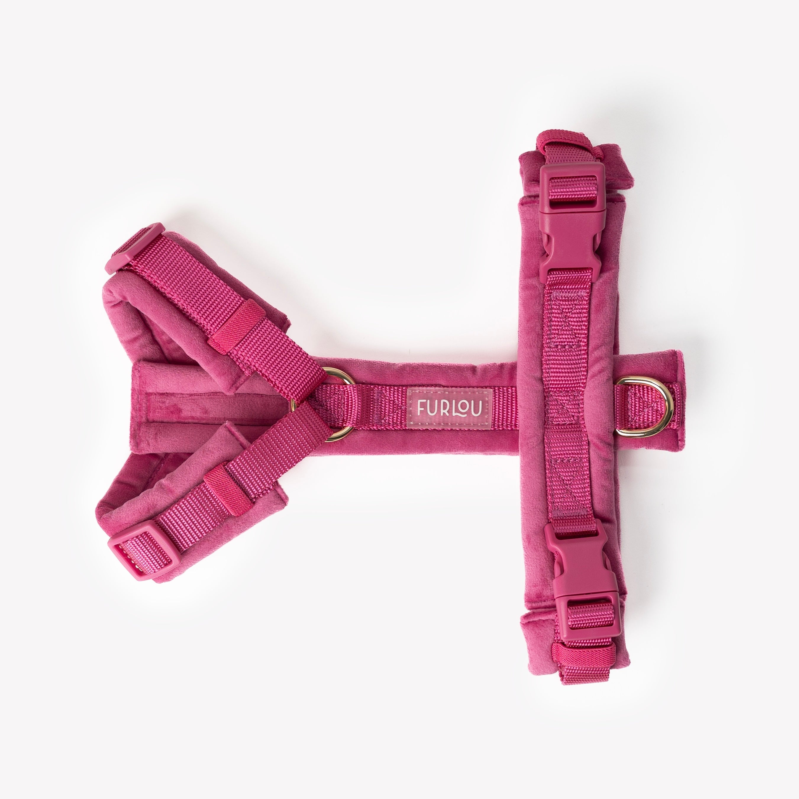 Magenta - Velvet Dog Harness