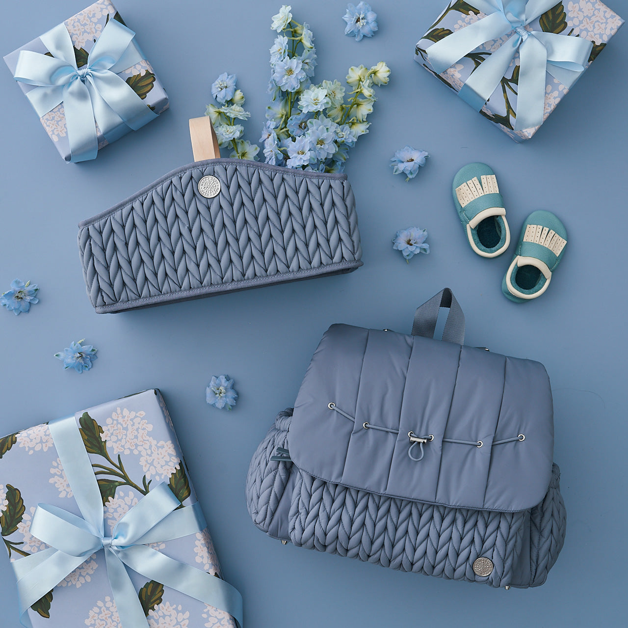 Levy Backpack Ash Blue Holiday Set