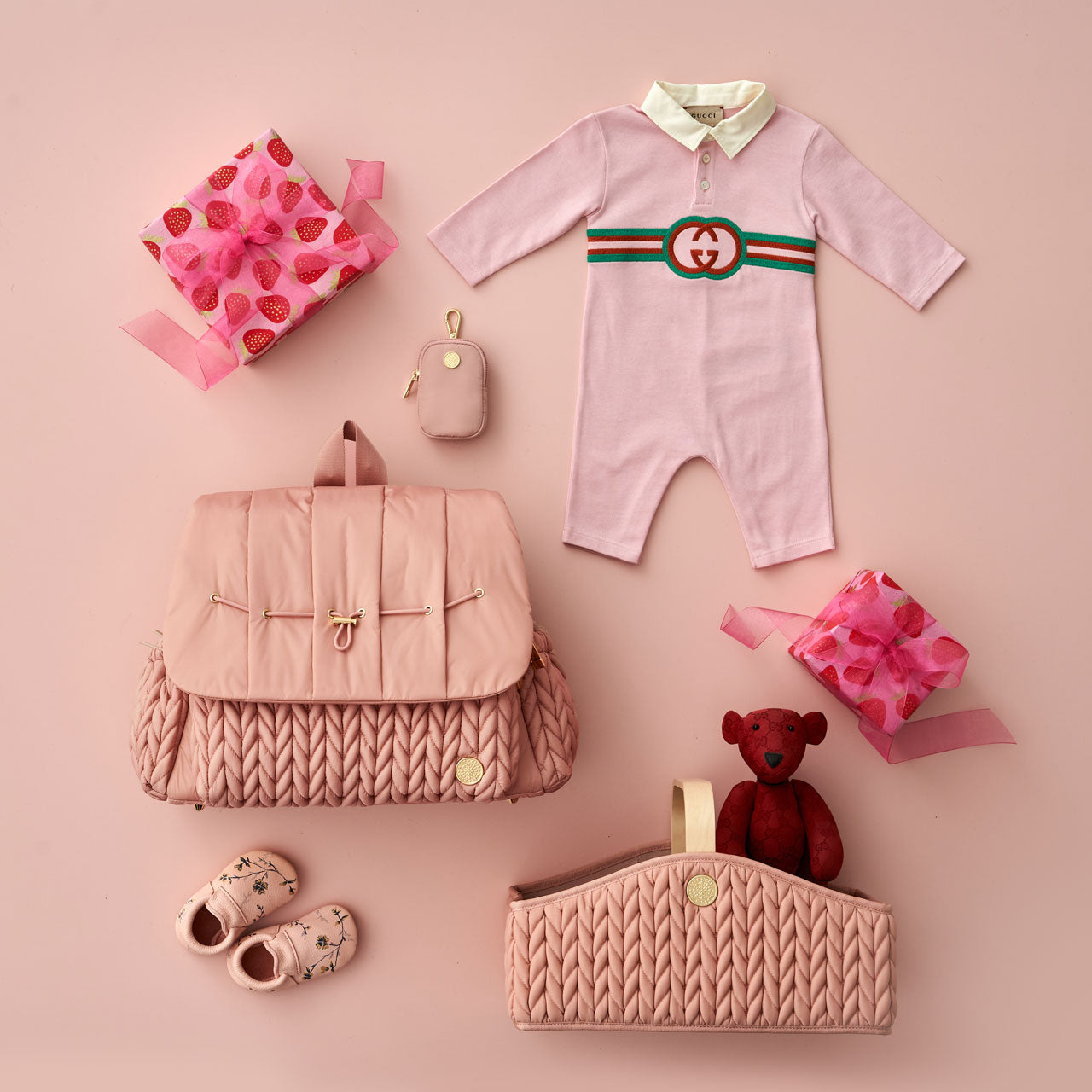 Levy Backpack Dusty Rose Holiday Set