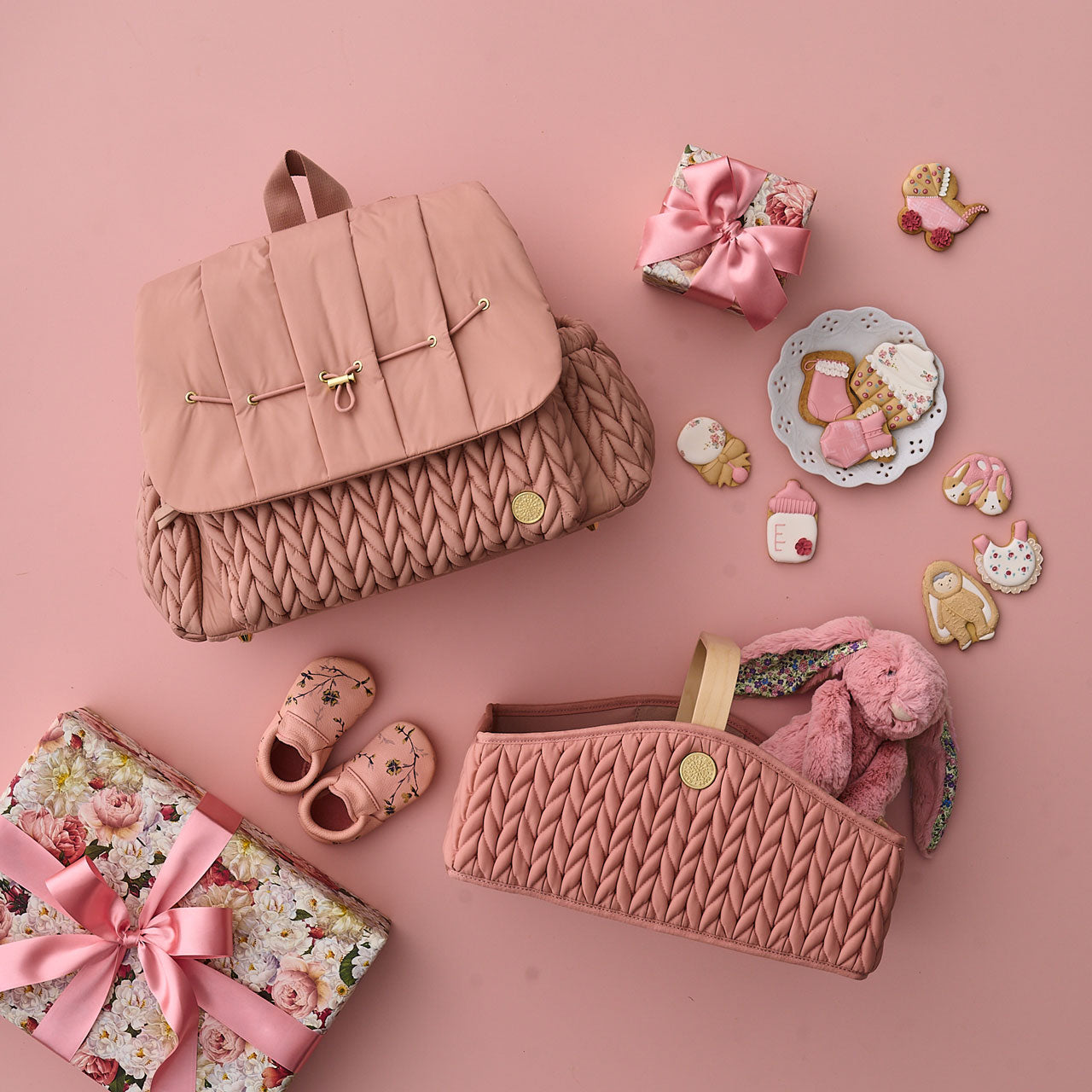 Levy Backpack Dusty Rose Holiday Set