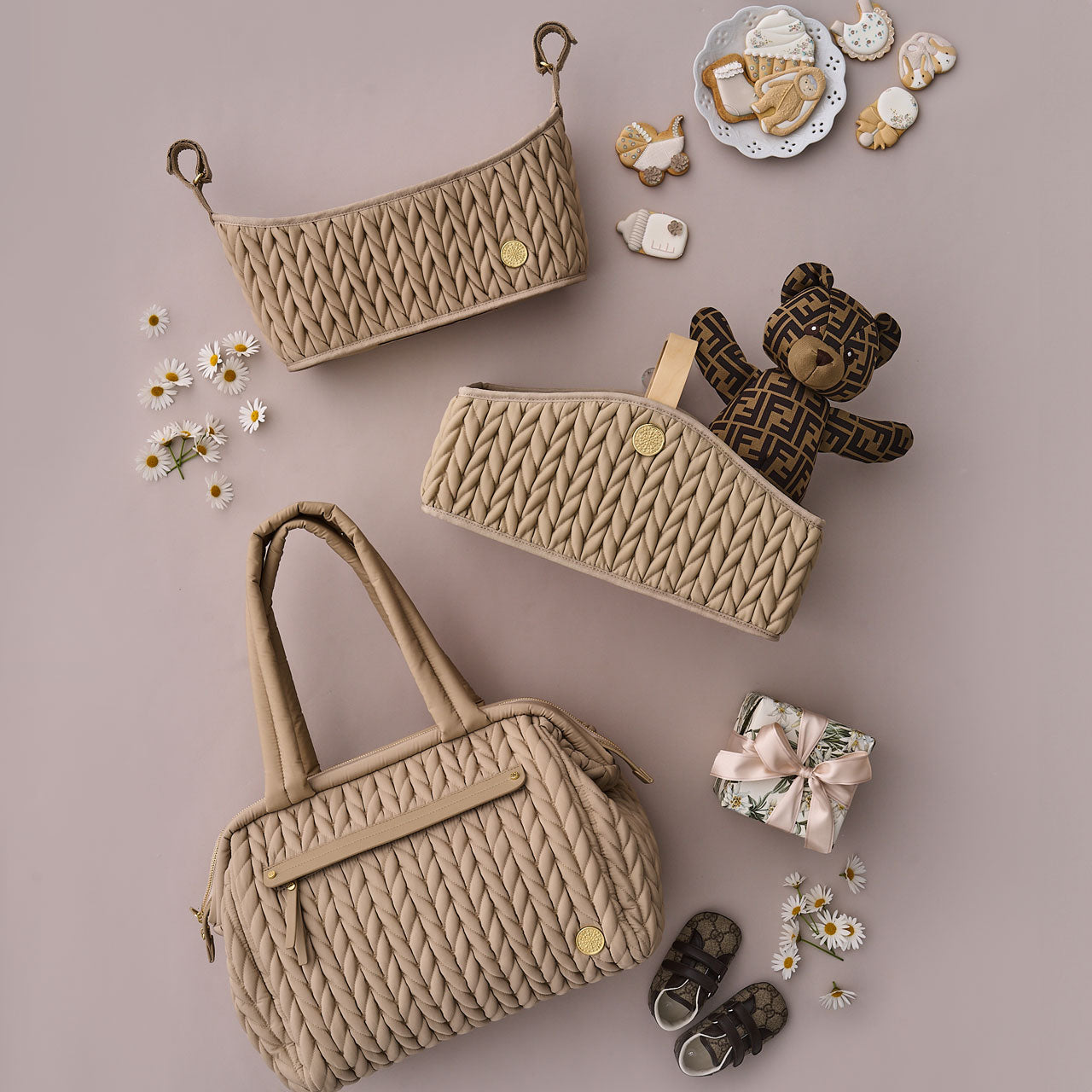 Paige Carryall Beige Holiday Set