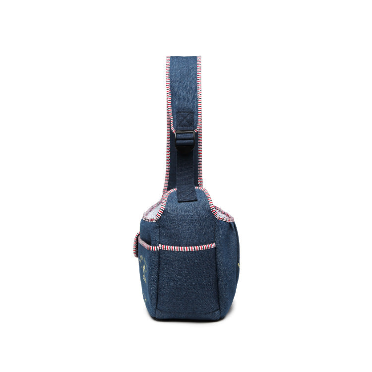 Pet Shoulder Carrier Denim Breathable Adjustable Strap