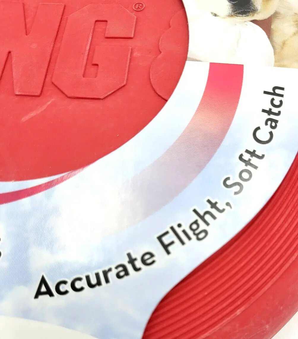 KONG Flexible Flyer Frisbee LARGE 9" Durable Soft Rubber Dog Fetch Toy