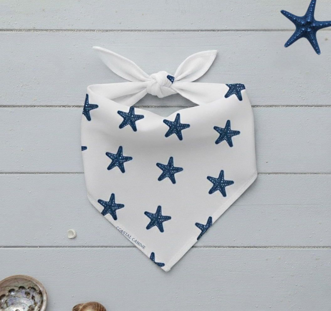 Starfish Themed Dog Bandanna