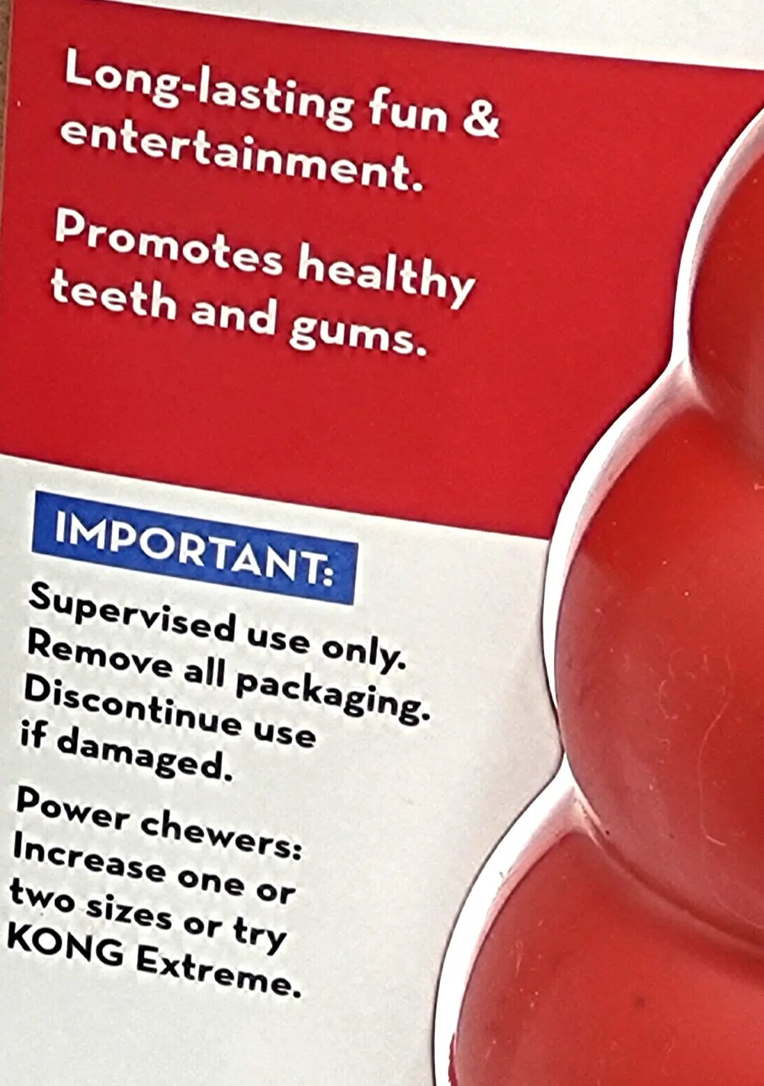 KONG Classic LARGE Durable Fetch & Chew Dog Toy Treat Stuffable 4X2.75"