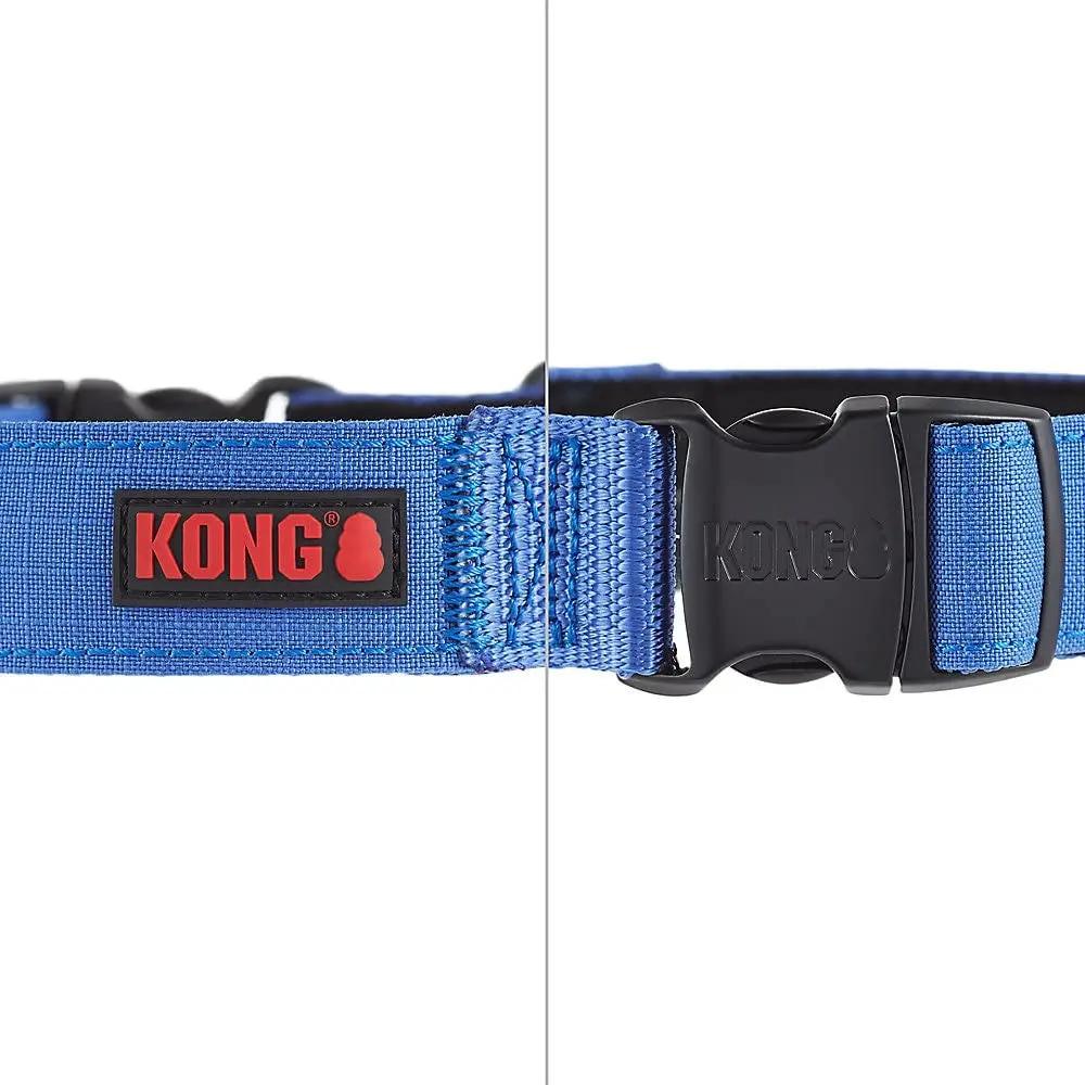 Kong Large Blue Ultra Durable Padded Comfort Handle Dog Collar Adjustable
