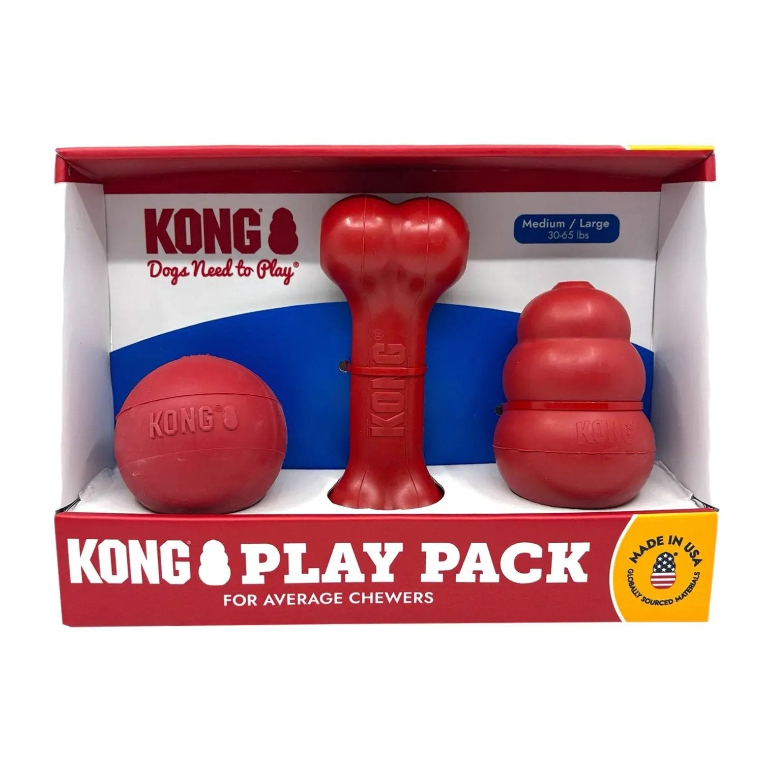 KONG Classic Dog Toys, 3-Count
