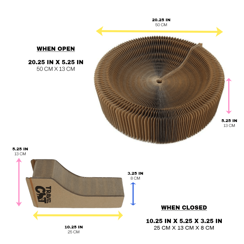 "The Accordion" Travel Cardboard Bed & Scratcher