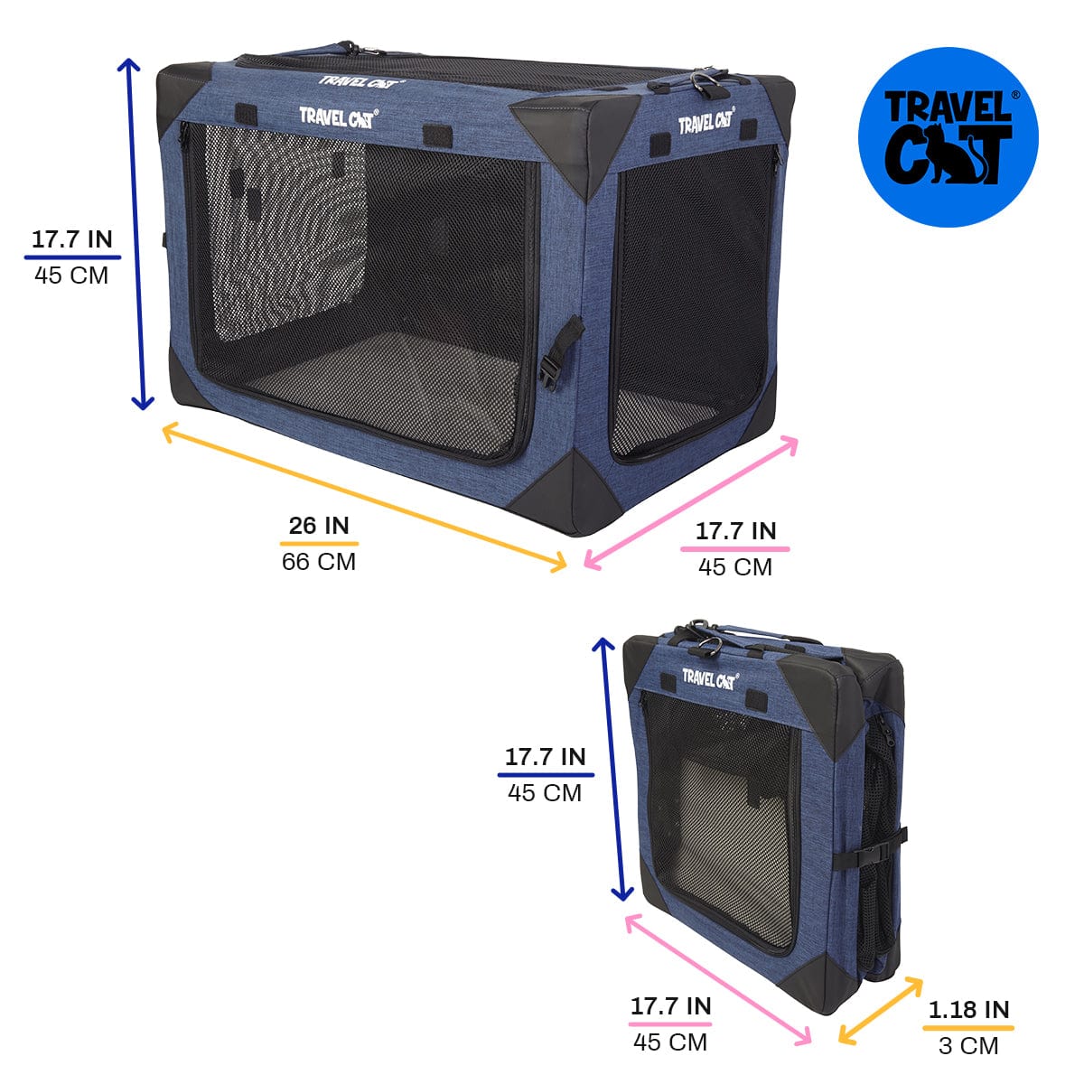 "The Boop Coop" Collapsible Travel Cat Crate & Carrier