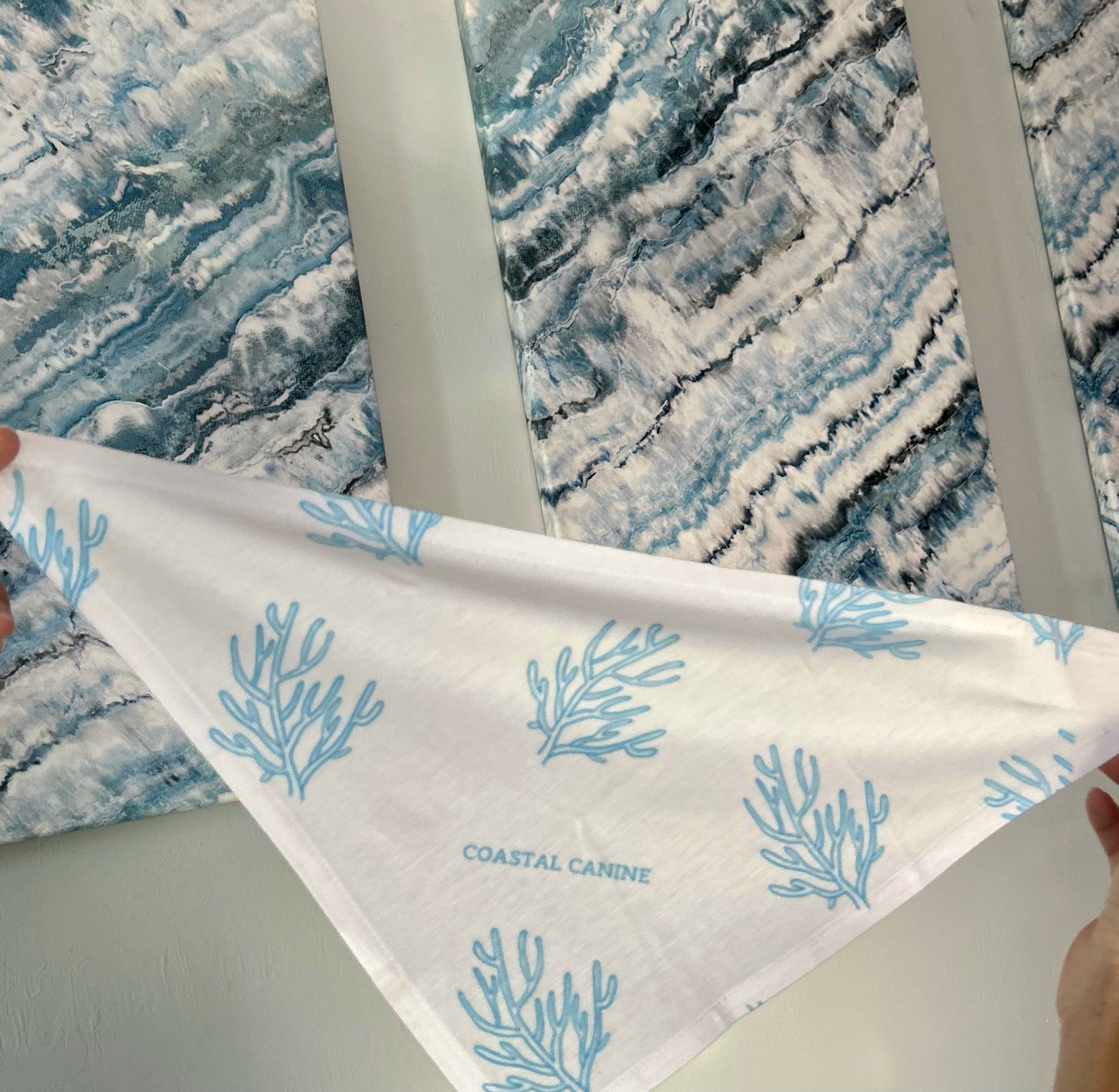 Coral Themed Dog Bandanna