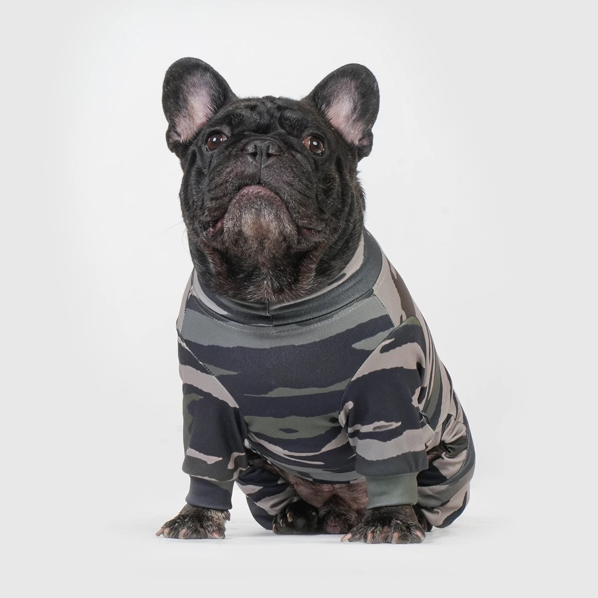 Super Soft and Comfortable Dog Pajamas - Perfect for Cold Seasons - Grey Camouflage Pattern - XL Size