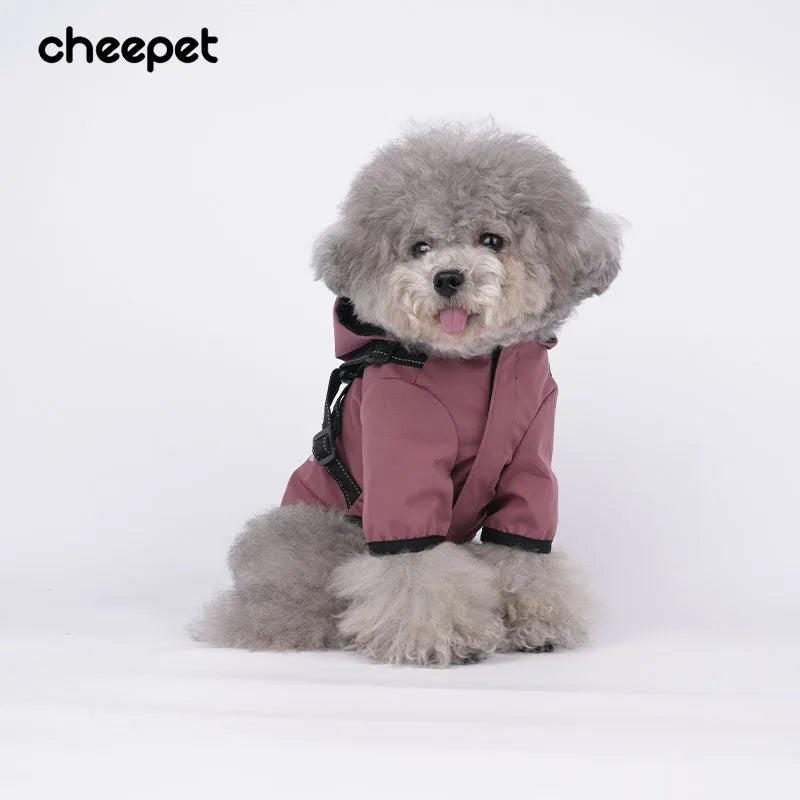 Wholesale Dog Fashion Waterproof Pet Clothes Reflective Pet Chest Straps Dog Rain Coat Dog Vest Harness