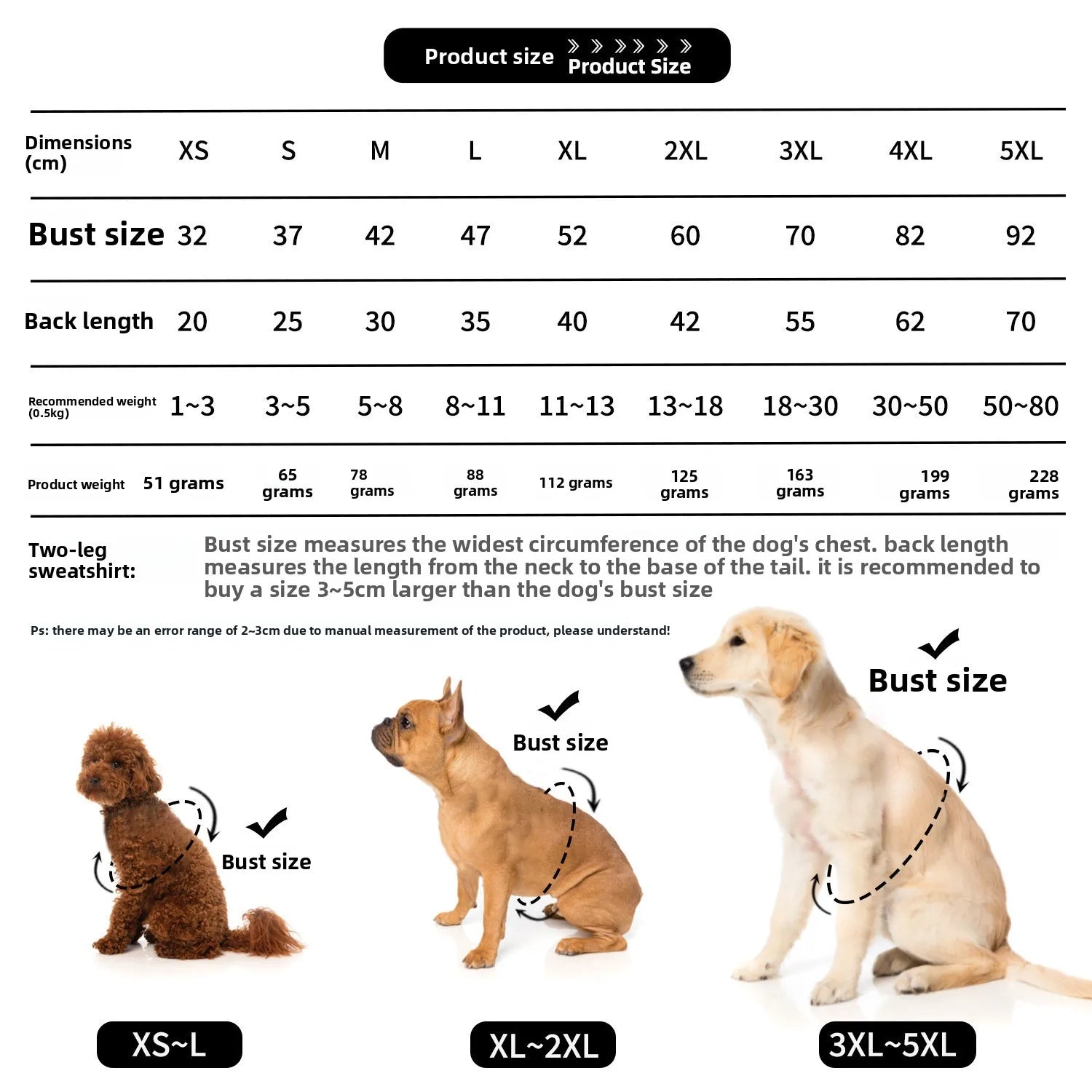 Pet Hoodie: Fleece, S-L