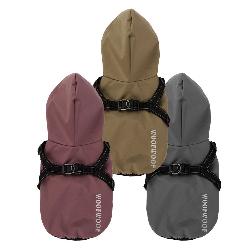 Wholesale Dog Fashion Waterproof Pet Clothes Reflective Pet Chest Straps Dog Rain Coat Dog Vest Harness
