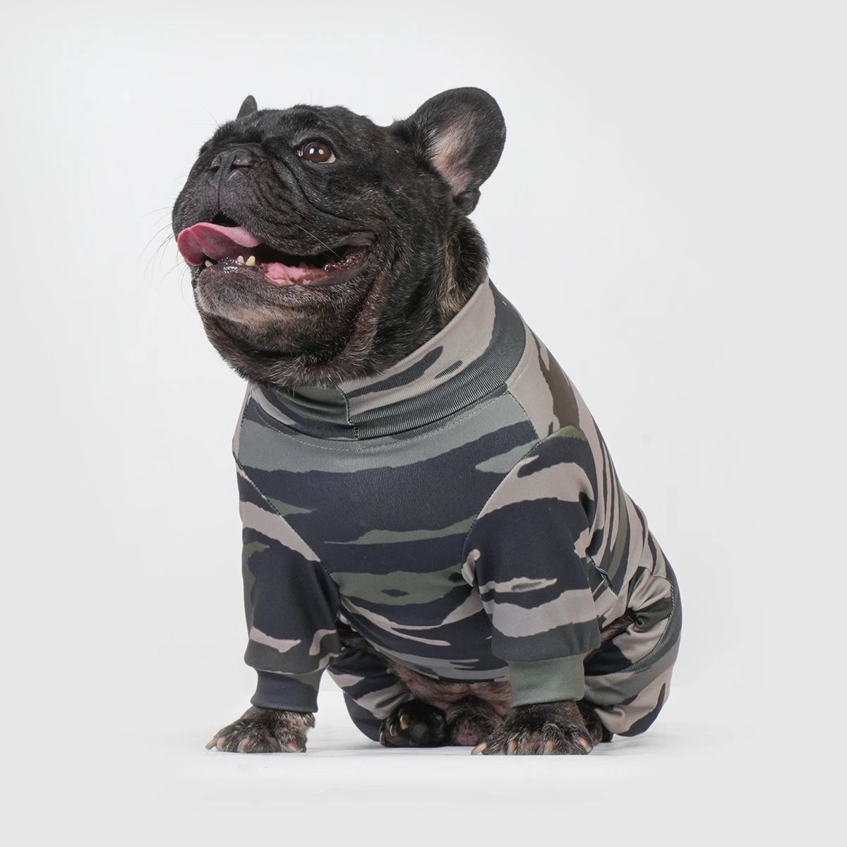 Super Soft and Comfortable Dog Pajamas - Perfect for Cold Seasons - Grey Camouflage Pattern - XL Size