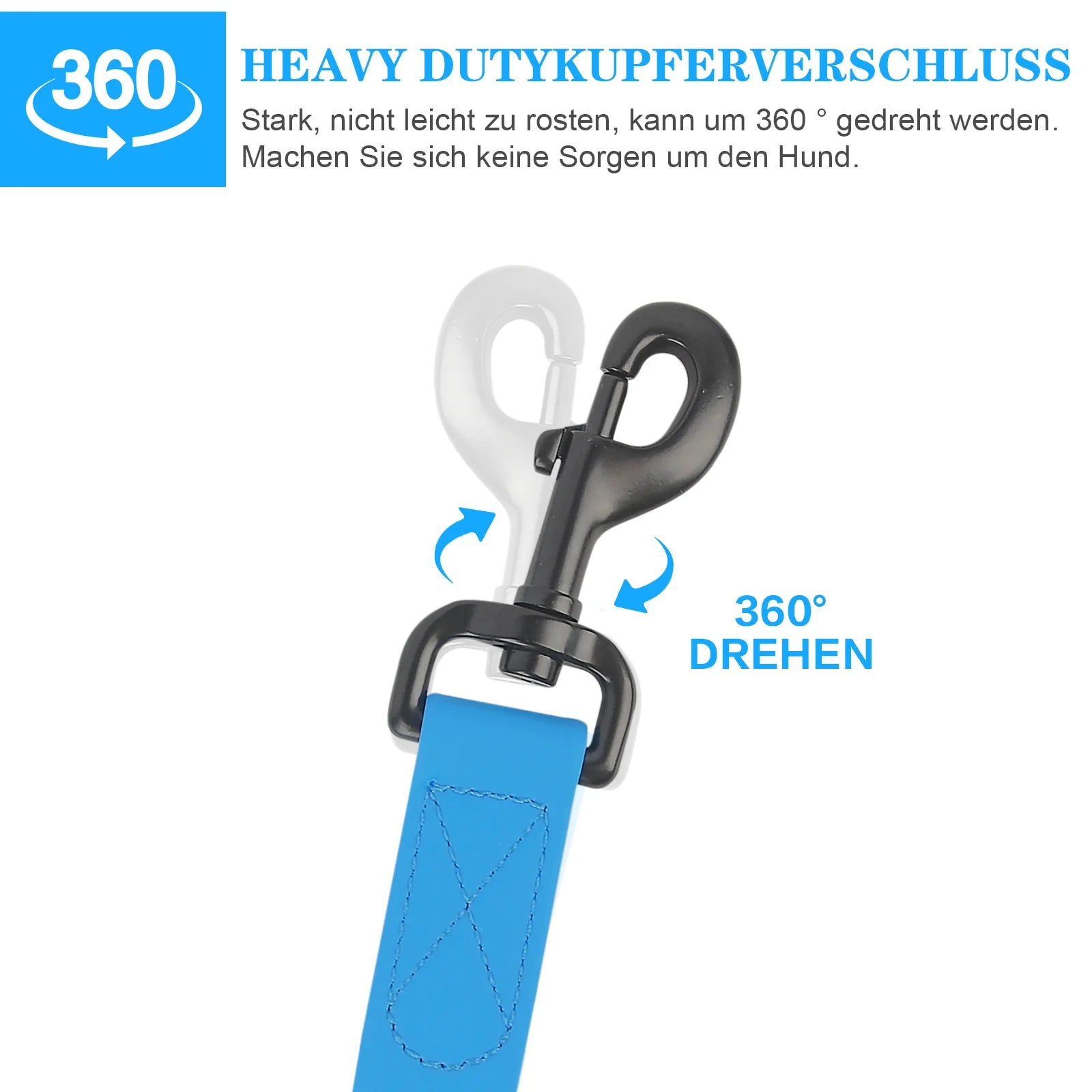 QuickDry Waterproof PVC Dog Leash - Multiple Lengths