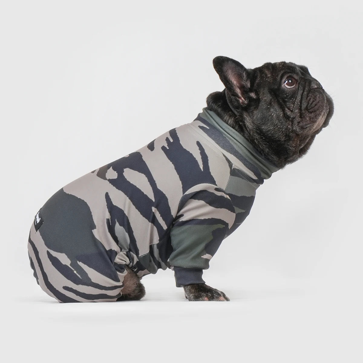 Super Soft and Comfortable Dog Pajamas - Perfect for Cold Seasons - Grey Camouflage Pattern - XL Size