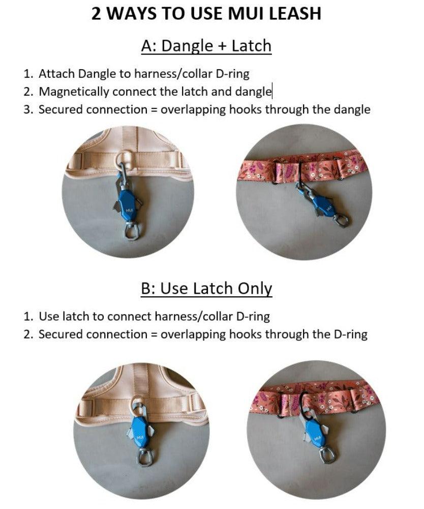 Patented Magnetic Dog Leash - One-Hand Connect & Release