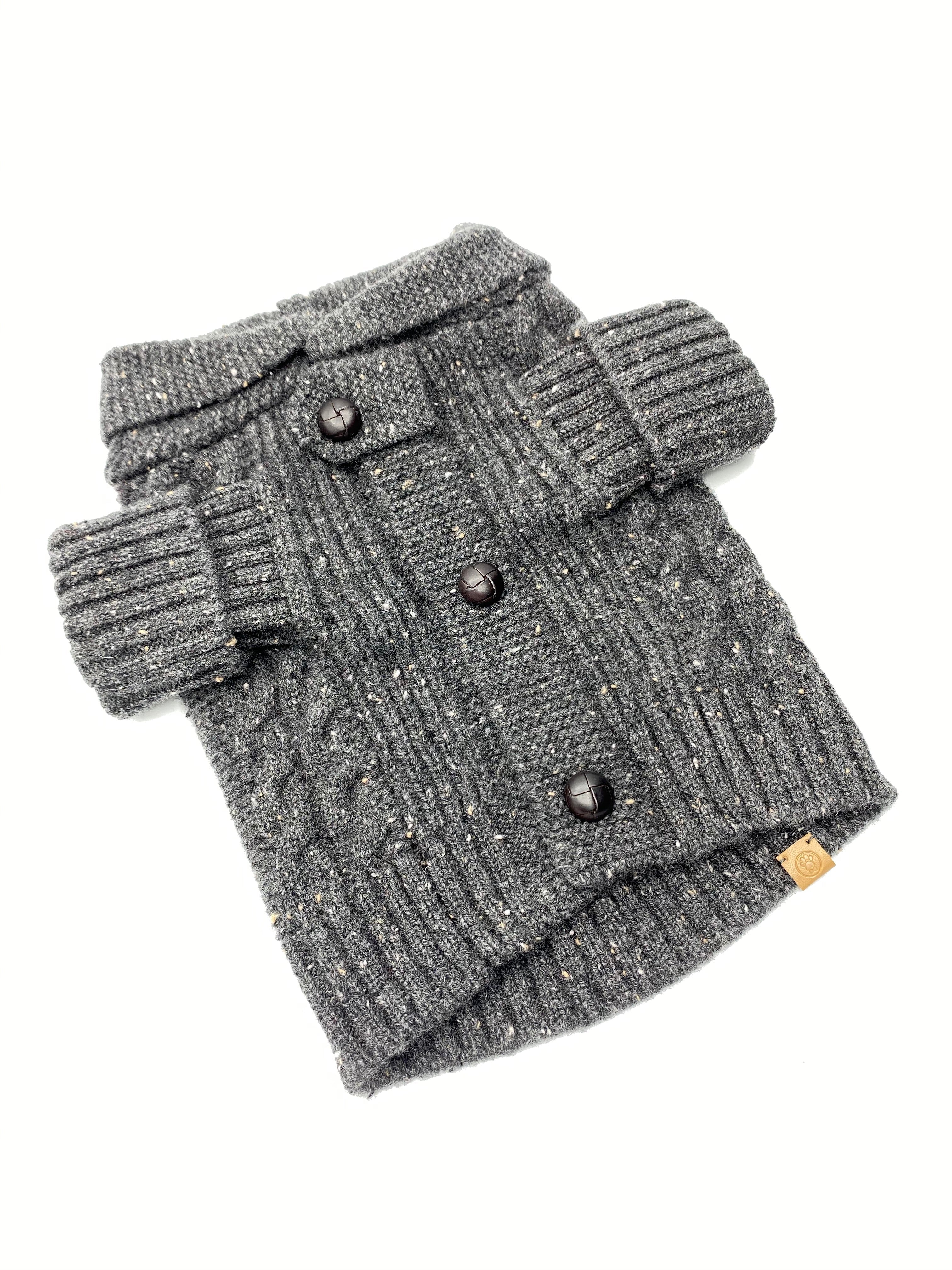 Brooklyn Cashmere Cardigan, Charcoal