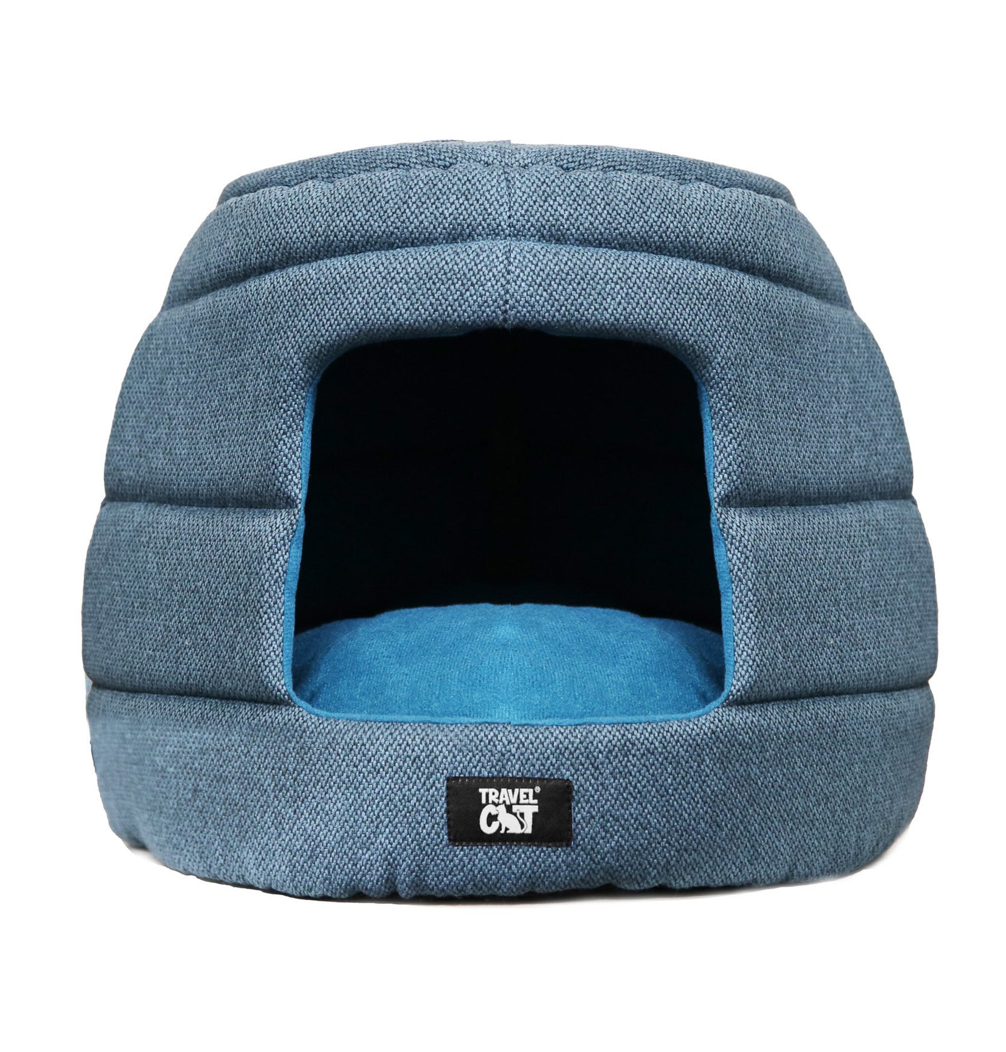 "The Meowbile Home" Convertible Cat Bed & Cave - Blue