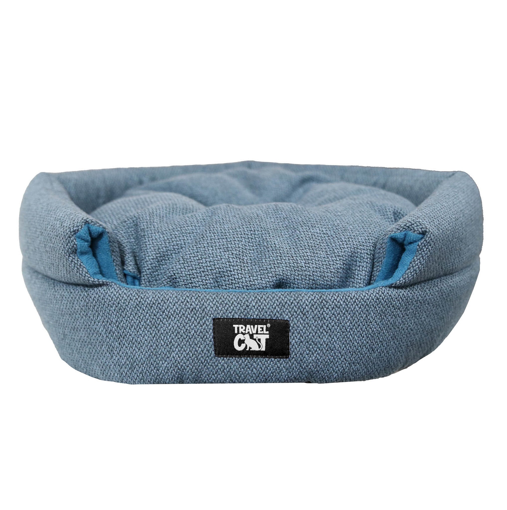 "The Meowbile Home" Convertible Cat Bed & Cave - Blue