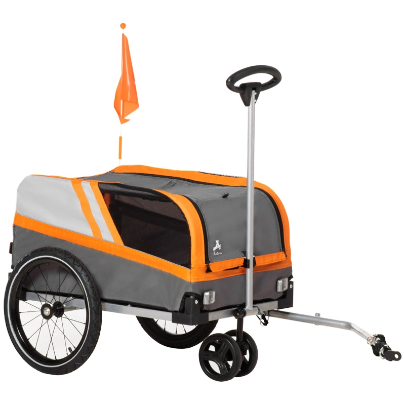 Pet Bike Trailer 2-in-1 Travel Stroller