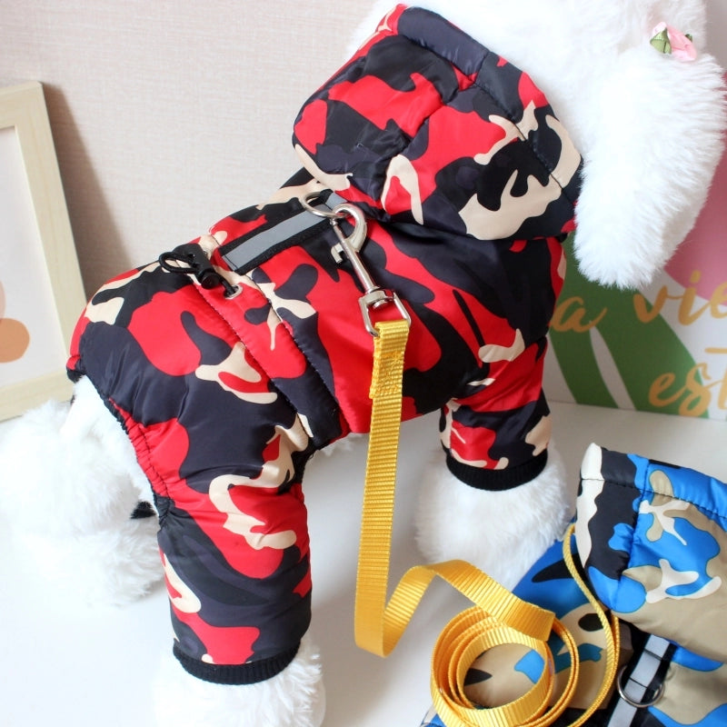 Dog Fleece-lined Autumn Winter Puppy Heattech Four-Legged Pet Clothing