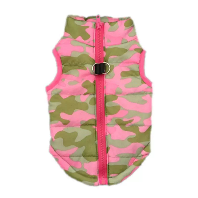 Pet Clothing Dog Clothes Camouflage Skull Butterfly Leopard Print Vest Cotton-Padded Jacket Autumn and Winter