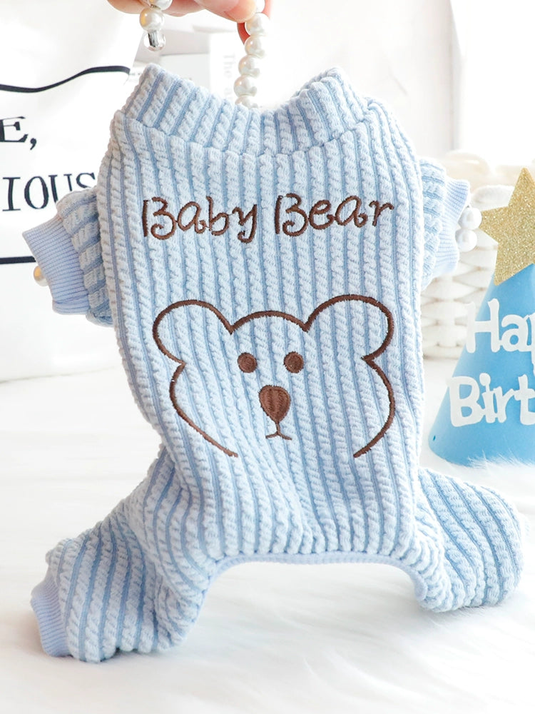 Small Dog Fleece Jumpsuit - Bear