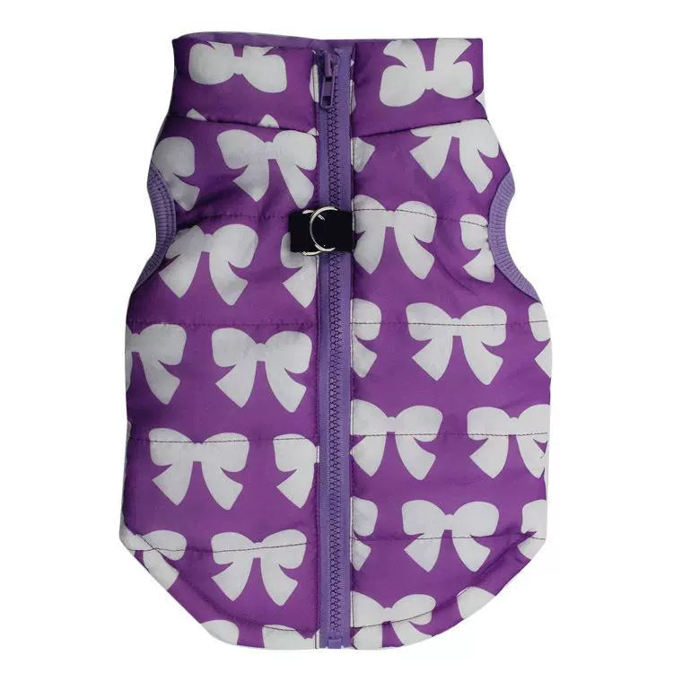 Pet Clothing Dog Clothes Camouflage Skull Butterfly Leopard Print Vest Cotton-Padded Jacket Autumn and Winter