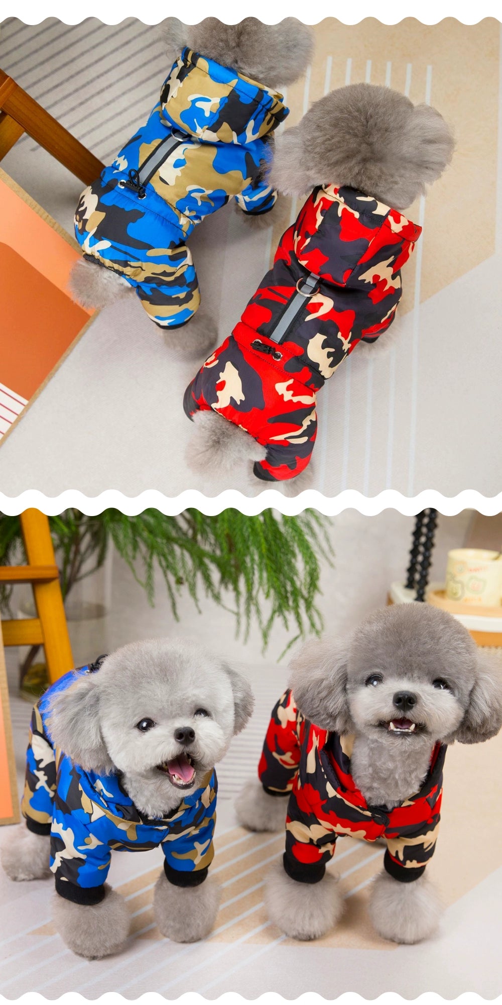 Dog Fleece-lined Autumn Winter Puppy Heattech Four-Legged Pet Clothing