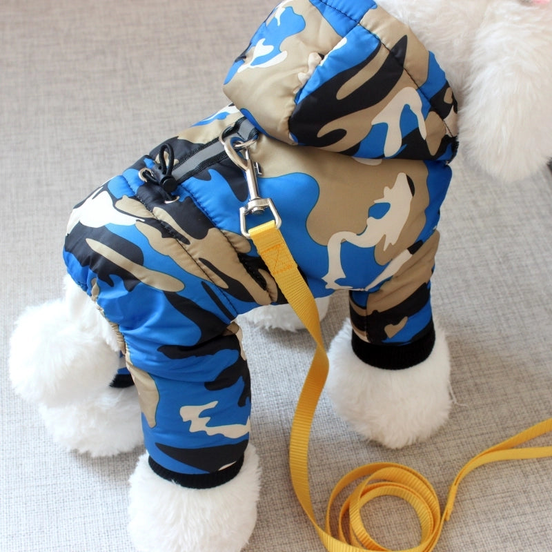 Dog Fleece-lined Autumn Winter Puppy Heattech Four-Legged Pet Clothing