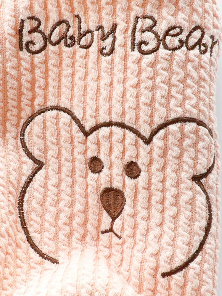 Dog Clothes Autumn and Winter Four-Legged Fleece-Lined Thick Style Cotton Bear Embroidery Cute Small Size Dogs Teddy Pet 3749