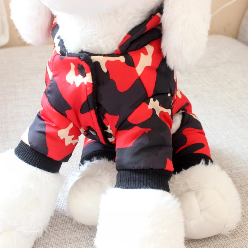 Dog Fleece-lined Autumn Winter Puppy Heattech Four-Legged Pet Clothing