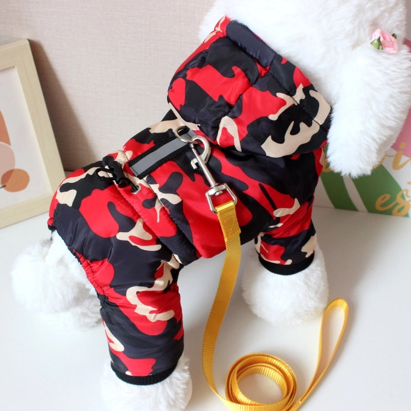 Dog Fleece-lined Autumn Winter Puppy Heattech Four-Legged Pet Clothing