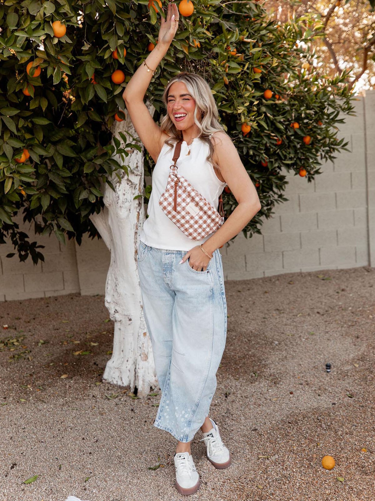 Sidekick Quilted Brown Gingham