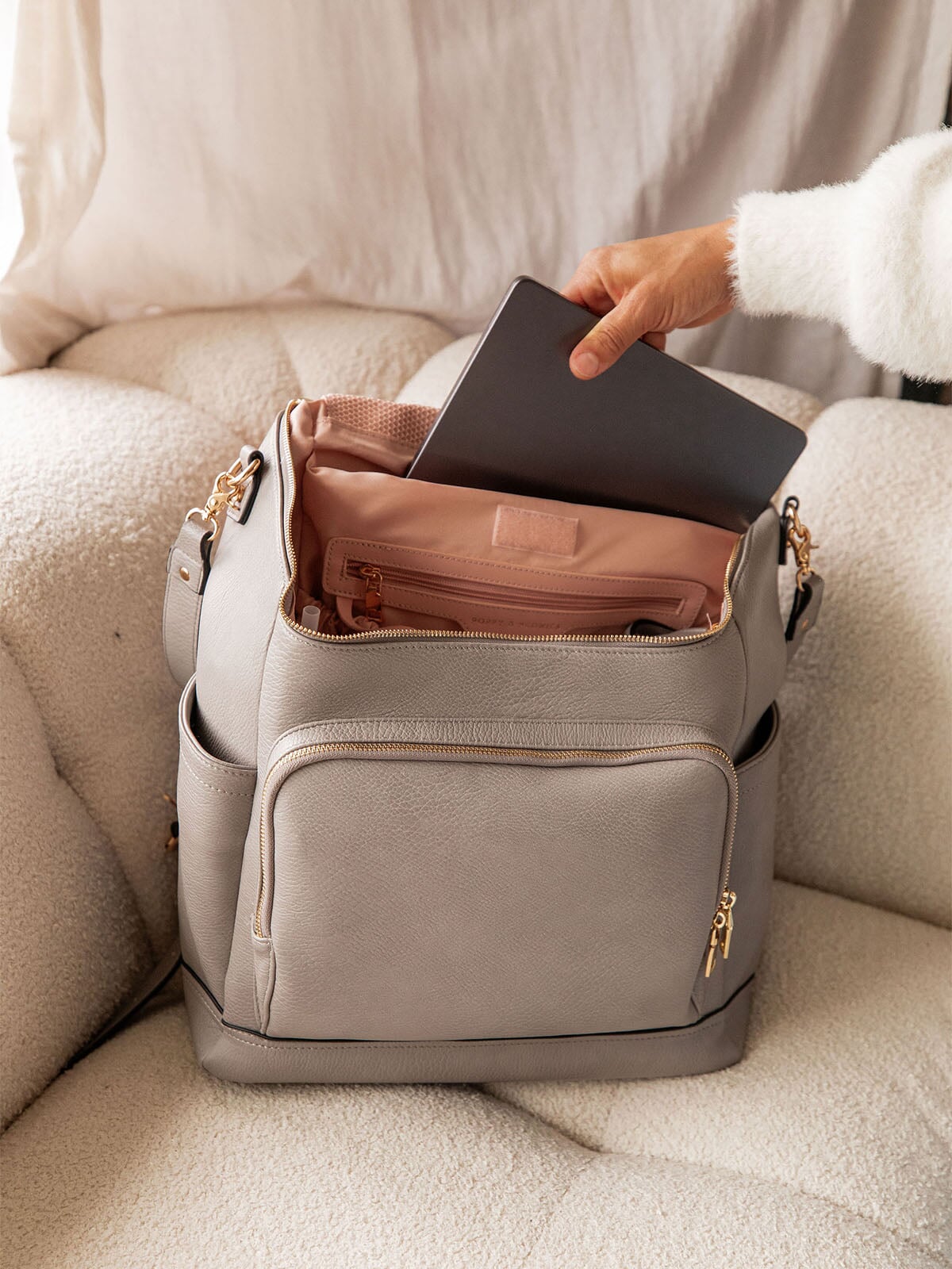 Lullaby Diaper Backpack Grey