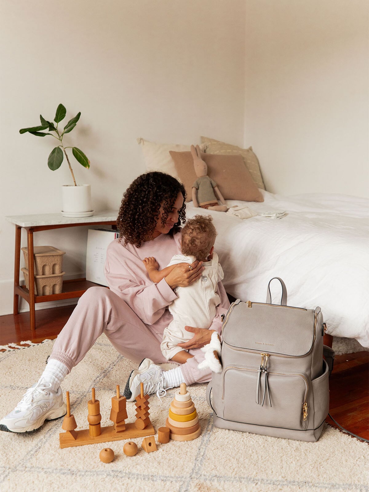 Lullaby Diaper Backpack Grey