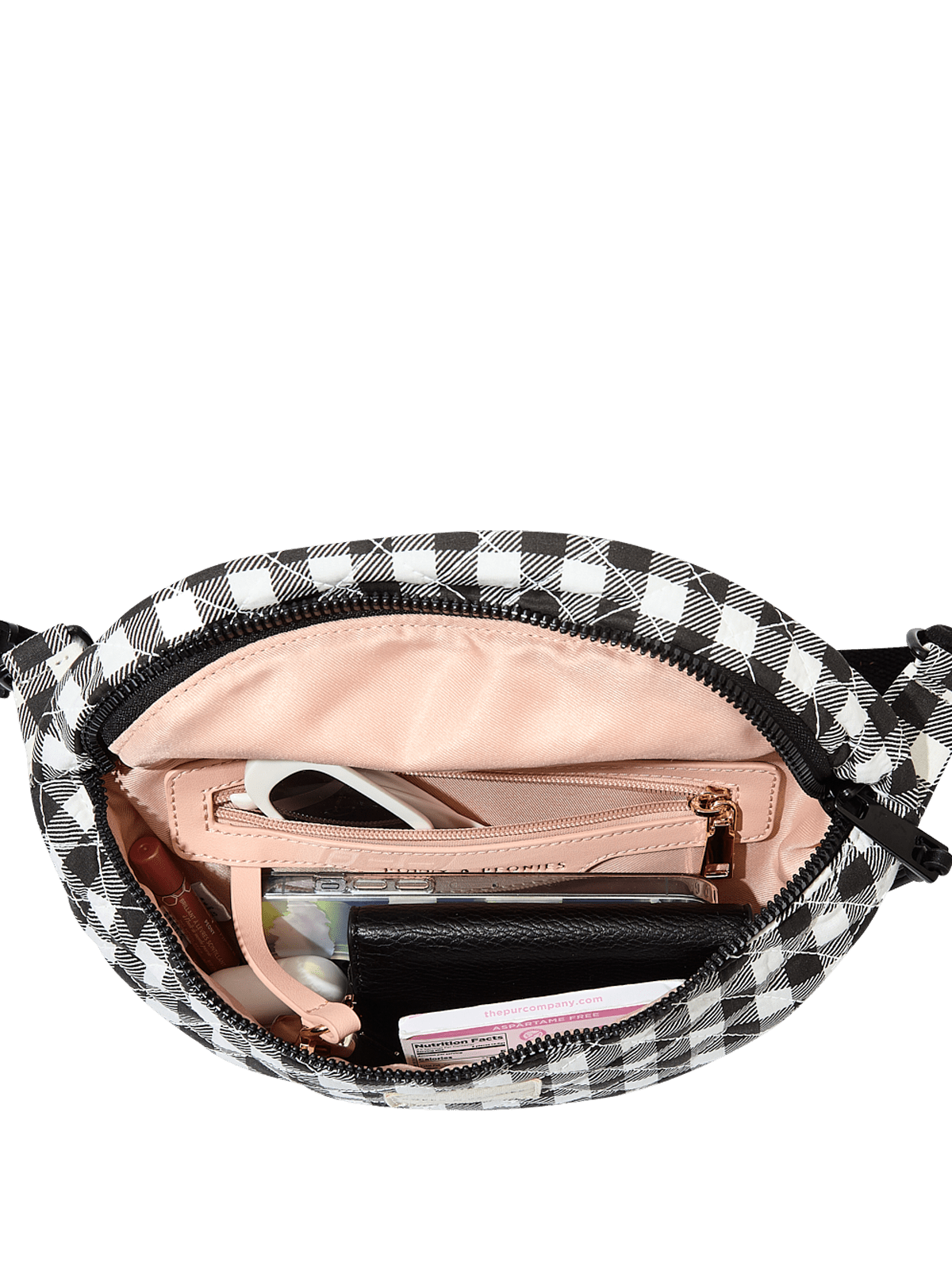 Sidekick Quilted Black Gingham