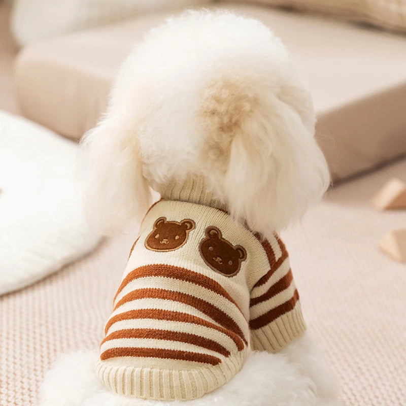 Classic Winter Dog Sweater Warm Cotton Coat for Small