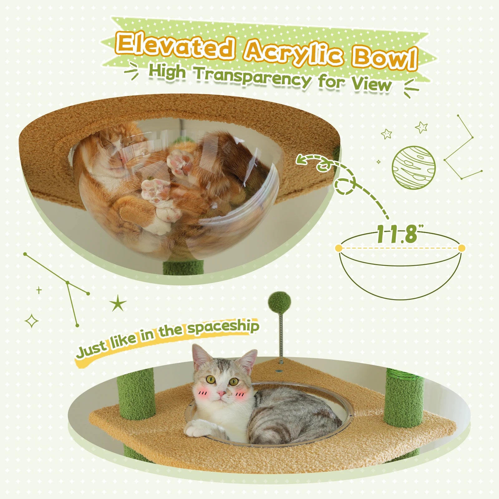 Multi-Level Tall Cat Tree for Indoor Cats Floor to Ceiling Cat Tower with Scratching Posts Cozy Condo Hammock Cat Accessories