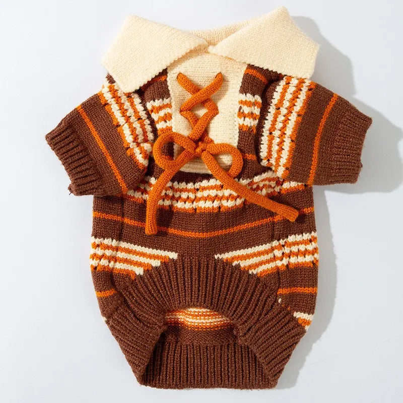 Classic Winter Dog Sweater Warm Cotton Coat for Small
