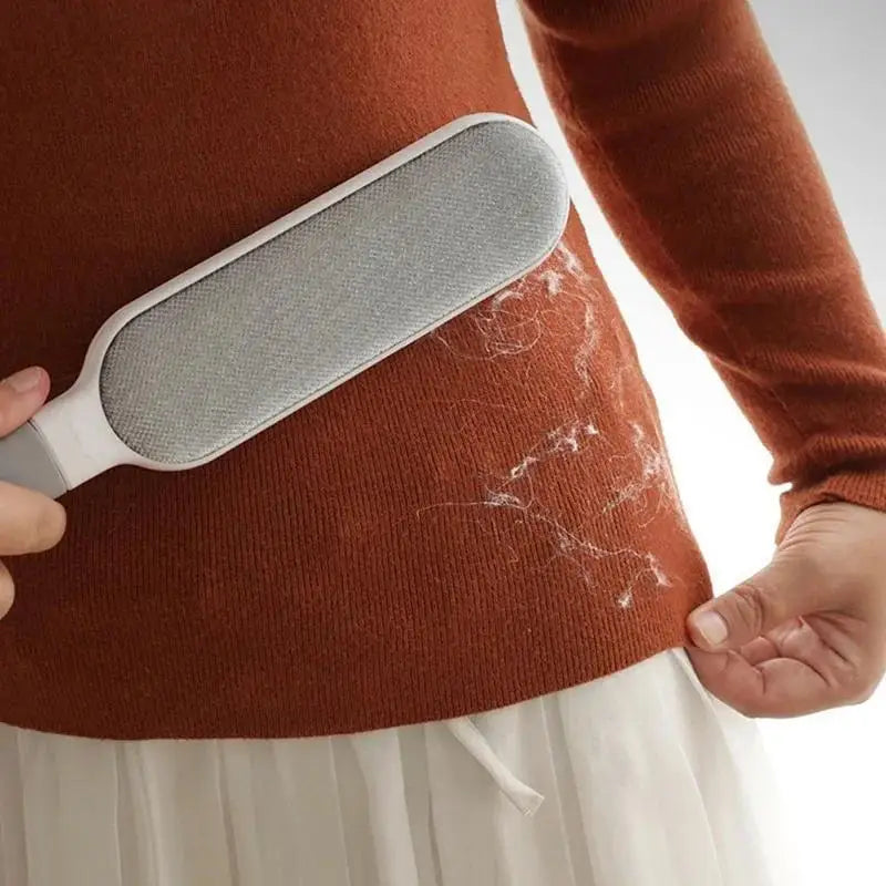 Electrostatic pet hair remover.