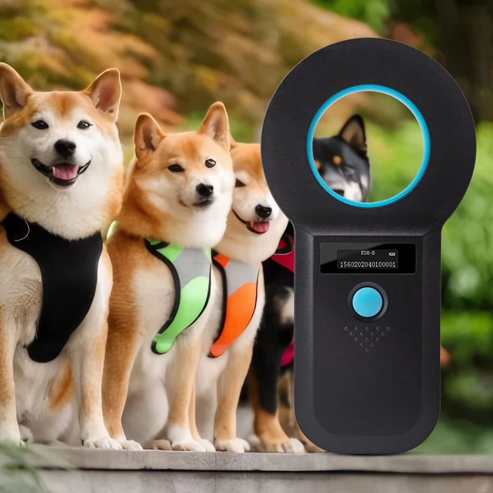 Handheld Pet Microchip Scanner Reader EMID FDX-B(ISO11784/85) Animal RFID EMID Reader Animal Chip Scanner for Cat Dog Pet Animal