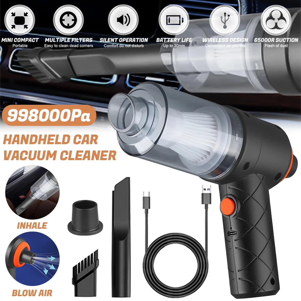 Powerful Cordless Vacuum with 3500PA Suction & Dual