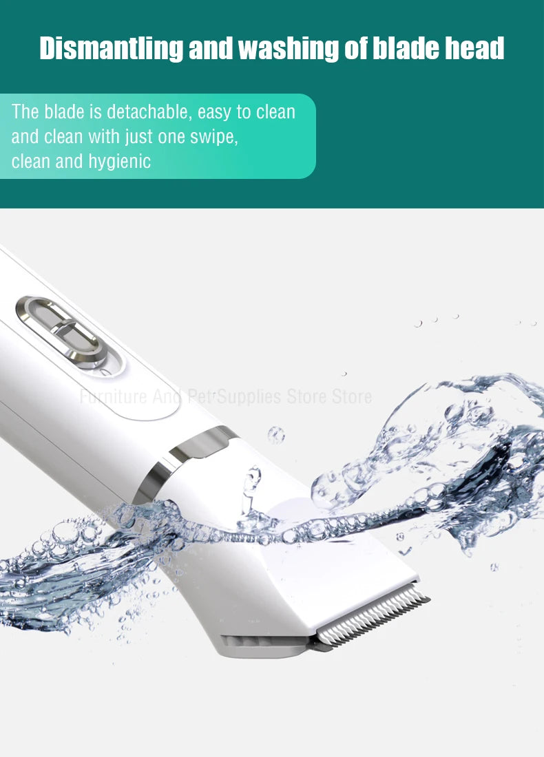 Silent USB Rechargeable Dog Hair Clippers with Four
