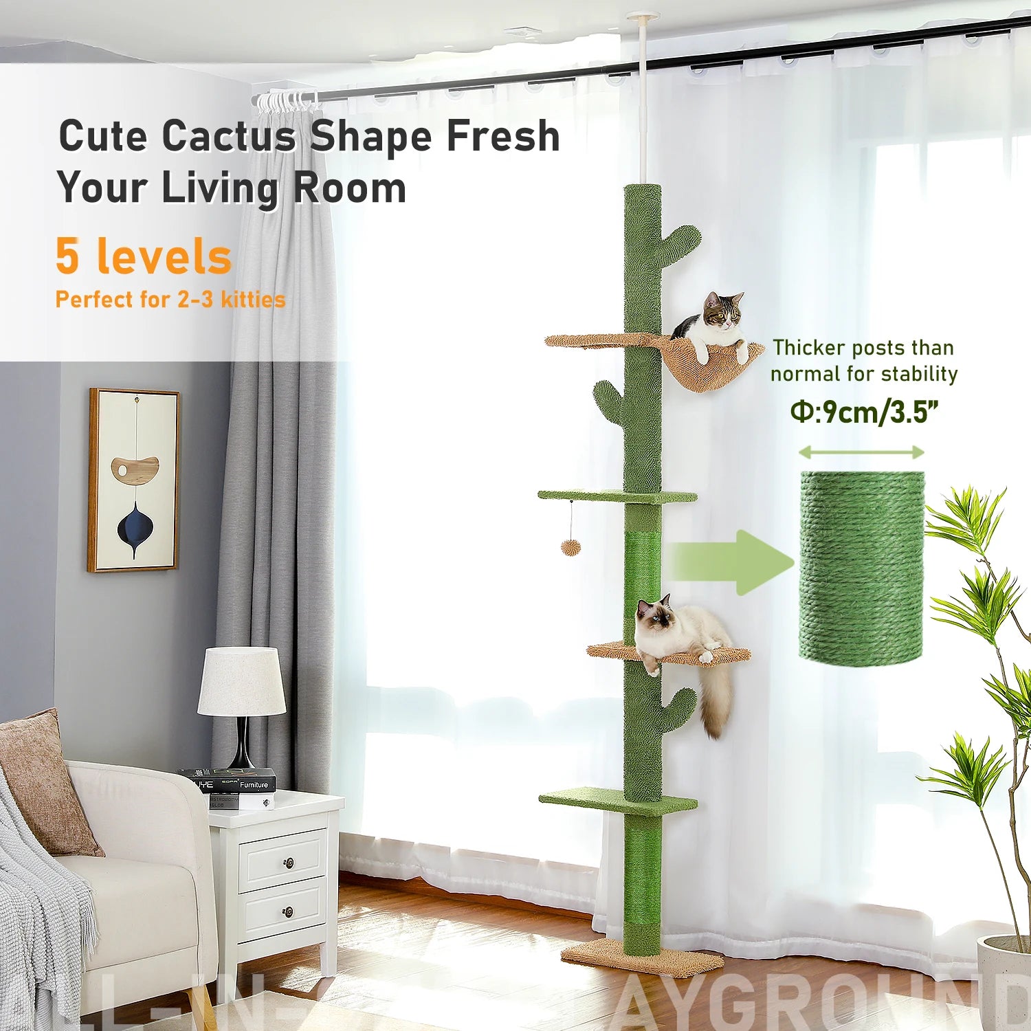Cactus Cat Tree: 5-Tier Tower