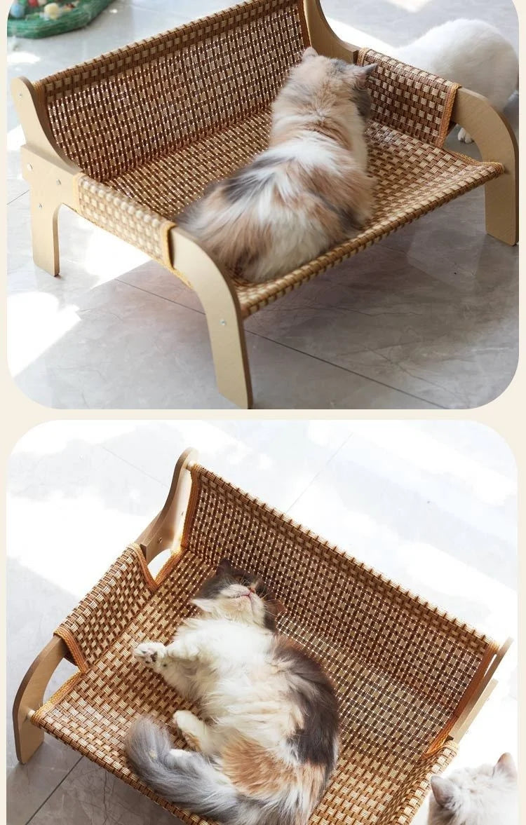 FatCat Rattan Bed - Durable 2-in-1 Lounging Sofa