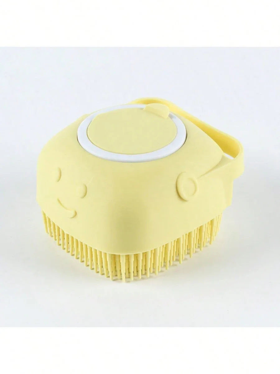 Gentle Silicone Dog Wash Brush with Shampoo Dispenser